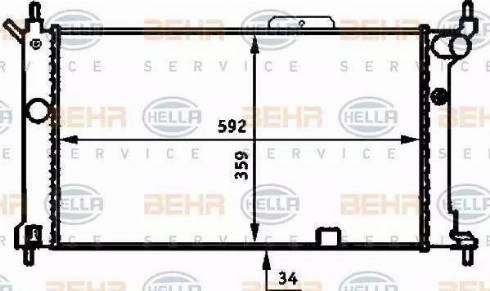 HELLA 8MK 376 713-581 - Radiator, mühərrikin soyudulması furqanavto.az