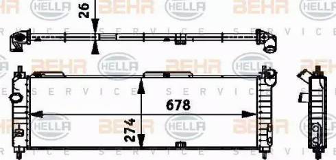 HELLA 8MK 376 713-574 - Radiator, mühərrikin soyudulması furqanavto.az