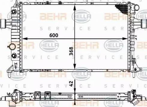 HELLA 8MK 376 713-014 - Radiator, mühərrikin soyudulması furqanavto.az