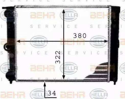 HELLA 8MK 376 713-344 - Radiator, mühərrikin soyudulması furqanavto.az