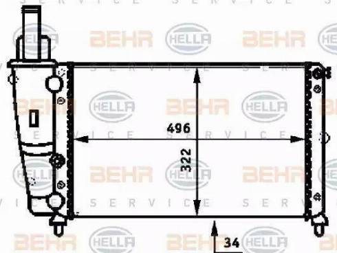 HELLA 8MK 376 713-381 - Radiator, mühərrikin soyudulması furqanavto.az