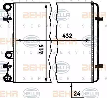 HELLA 8MK 376 713-774 - Radiator, mühərrikin soyudulması furqanavto.az