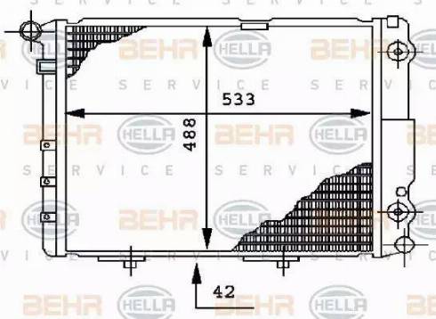 HELLA 8MK 376 712-454 - Radiator, mühərrikin soyudulması furqanavto.az