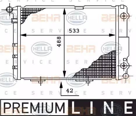 HELLA 8MK 376 712-451 - Radiator, mühərrikin soyudulması furqanavto.az