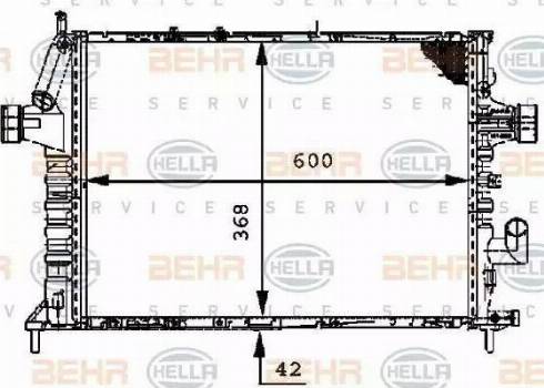 HELLA 8MK 376 712-604 - Radiator, mühərrikin soyudulması furqanavto.az