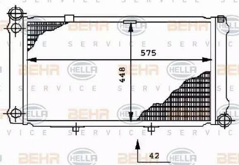 HELLA 8MK 376 712-311 - Radiator, mühərrikin soyudulması furqanavto.az