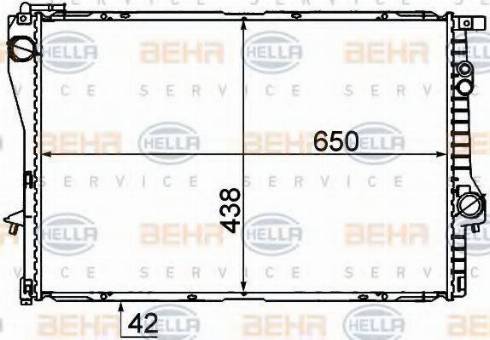 HELLA 8MK 376 712-234 - Radiator, mühərrikin soyudulması www.furqanavto.az