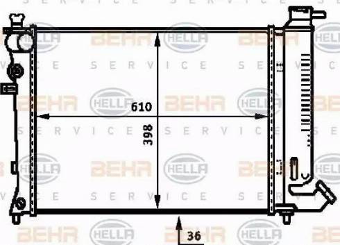 HELLA 8MK 376 717-491 - Radiator, mühərrikin soyudulması furqanavto.az