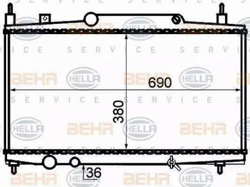 HELLA 8MK 376 717-591 - Radiator, mühərrikin soyudulması furqanavto.az