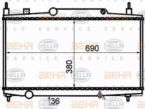 HELLA 8MK 376 717-581 - Radiator, mühərrikin soyudulması furqanavto.az