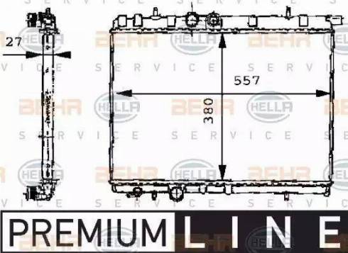 HELLA 8MK 376 717-531 - Radiator, mühərrikin soyudulması furqanavto.az