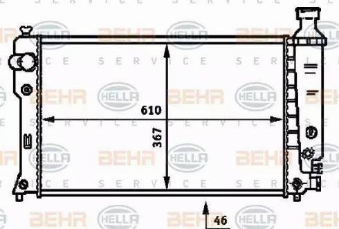 HELLA 8MK 376 717-661 - Radiator, mühərrikin soyudulması furqanavto.az