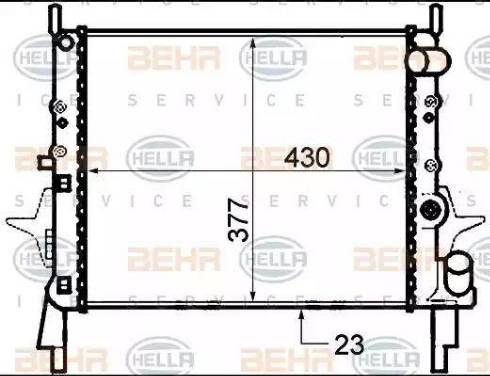 HELLA 8MK 376 717-341 - Radiator, mühərrikin soyudulması furqanavto.az