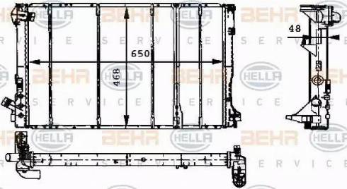 HELLA 8MK 376 717-381 - Radiator, mühərrikin soyudulması furqanavto.az