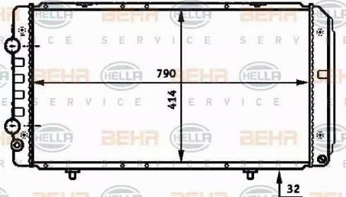 HELLA 8MK 376 717-281 - Radiator, mühərrikin soyudulması furqanavto.az