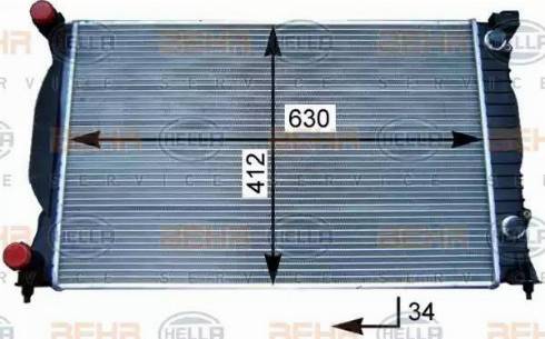 HELLA 8MK 376 717-234 - Radiator, mühərrikin soyudulması furqanavto.az