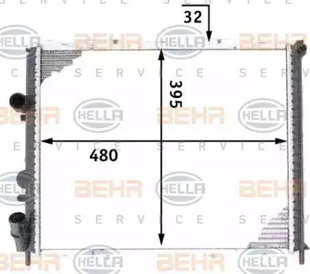 HELLA 8MK 376 717-761 - Radiator, mühərrikin soyudulması furqanavto.az