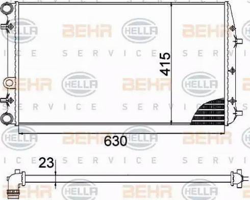 HELLA 8MK 376 717-704 - Radiator, mühərrikin soyudulması furqanavto.az