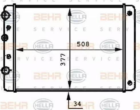 HELLA 8MK 376 717-711 - Radiator, mühərrikin soyudulması furqanavto.az