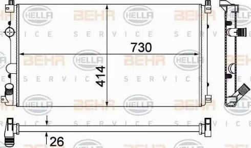 HELLA 8MK 376 780-671 - Radiator, mühərrikin soyudulması furqanavto.az