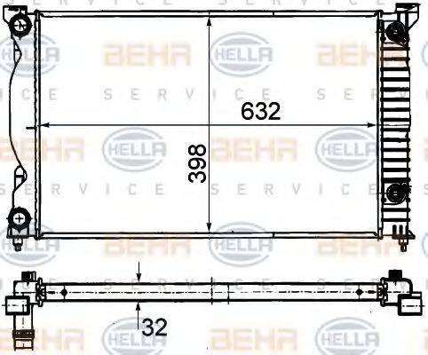 HELLA 8MK 376 780-251 - Radiator, mühərrikin soyudulması furqanavto.az