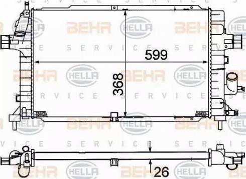 HELLA 8MK 376 781-041 - Radiator, mühərrikin soyudulması furqanavto.az