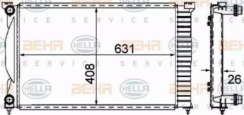 HELLA 8MK 376 781-001 - Radiator, mühərrikin soyudulması furqanavto.az