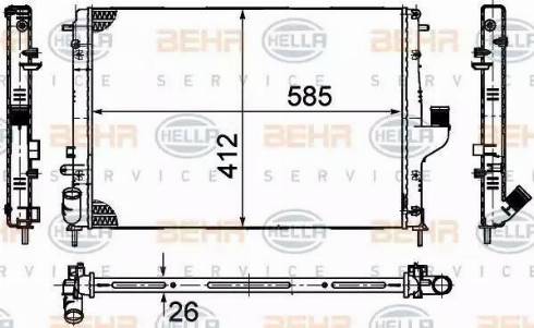 HELLA 8MK 376 787-651 - Radiator, mühərrikin soyudulması furqanavto.az