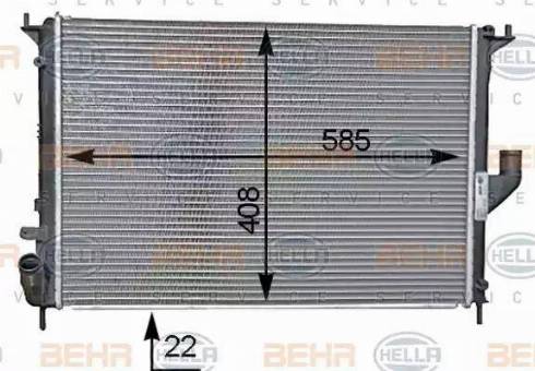 HELLA 8MK 376 787-341 - Radiator, mühərrikin soyudulması furqanavto.az