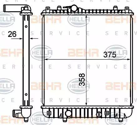 HELLA 8MK 376 735-081 - Radiator, mühərrikin soyudulması furqanavto.az