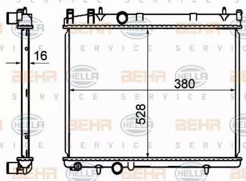 HELLA 8MK 376 735-301 - Radiator, mühərrikin soyudulması furqanavto.az