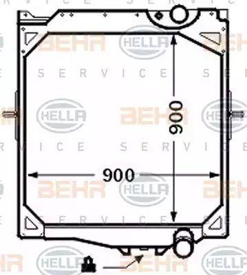 HELLA 8MK 376 726-591 - Radiator, mühərrikin soyudulması furqanavto.az