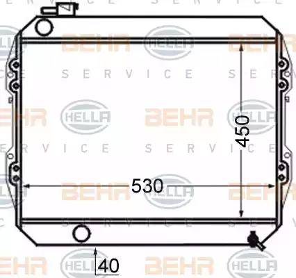 HELLA 8MK 376 726-651 - Radiator, mühərrikin soyudulması furqanavto.az