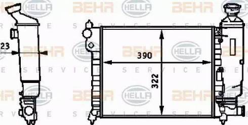 HELLA 8MK 376 720-001 - Radiator, mühərrikin soyudulması furqanavto.az