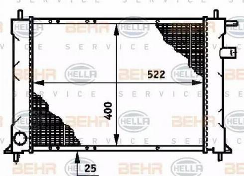 HELLA 8MK 376 720-141 - Radiator, mühərrikin soyudulması furqanavto.az