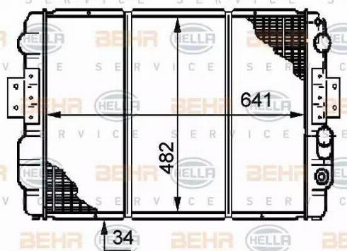 HELLA 8MK 376 720-361 - Radiator, mühərrikin soyudulması furqanavto.az