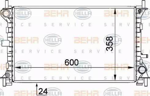 HELLA 8MK 376 720-301 - Radiator, mühərrikin soyudulması furqanavto.az