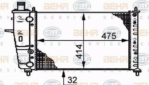 HELLA 8MK 376 720-331 - Radiator, mühərrikin soyudulması furqanavto.az