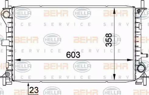 HELLA 8MK 376 720-291 - Radiator, mühərrikin soyudulması furqanavto.az