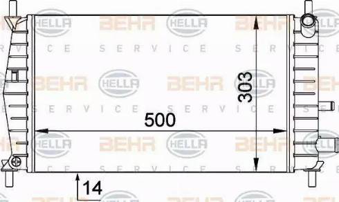 HELLA 8MK 376 720-261 - Radiator, mühərrikin soyudulması furqanavto.az