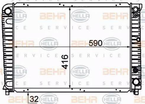 HELLA 8MK 376 720-721 - Radiator, mühərrikin soyudulması furqanavto.az