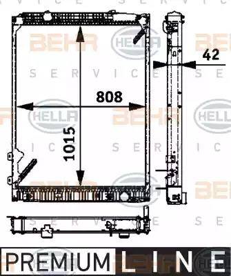 HELLA 8MK 376 721-491 - Radiator, mühərrikin soyudulması furqanavto.az