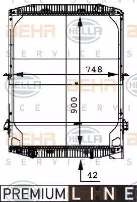 HELLA 8MK 376 721-581 - Radiator, mühərrikin soyudulması furqanavto.az