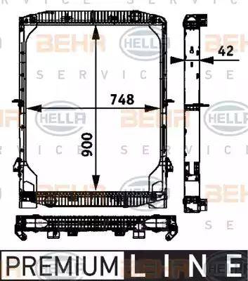 HELLA 8MK 376 721-751 - Radiator, mühərrikin soyudulması furqanavto.az