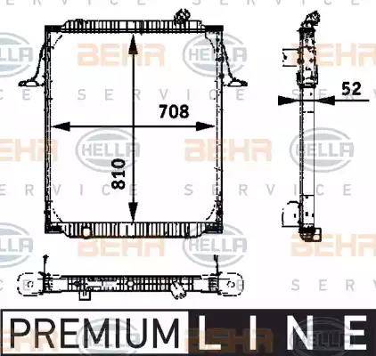 HELLA 8MK 376 721-781 - Radiator, mühərrikin soyudulması furqanavto.az