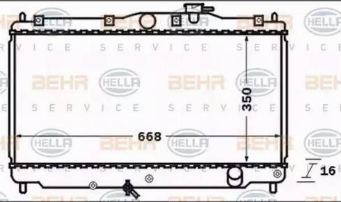 HELLA 8MK 376 722-681 - Radiator, mühərrikin soyudulması furqanavto.az