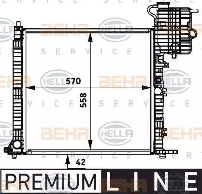 HELLA 8MK 376 722-051 - Radiator, mühərrikin soyudulması furqanavto.az