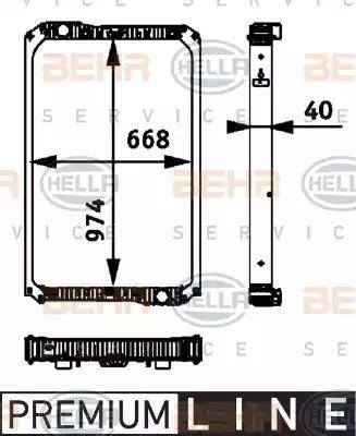 HELLA 8MK 376 722-021 - Radiator, mühərrikin soyudulması furqanavto.az