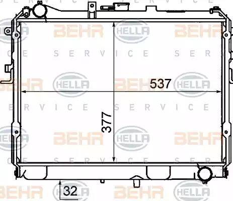 HELLA 8MK 376 727-681 - Radiator, mühərrikin soyudulması www.furqanavto.az