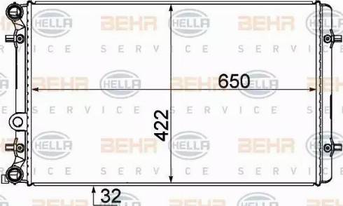 HELLA 8MK 376 727-791 - Radiator, mühərrikin soyudulması furqanavto.az